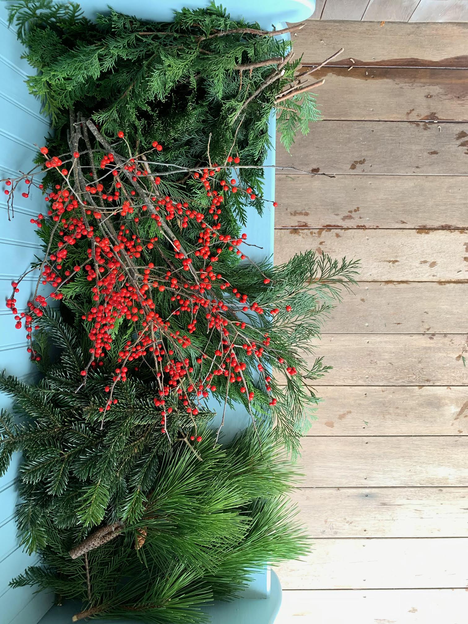 Window Box Evergreens and Berries DIY kit DELIVERY ONLY greenlion