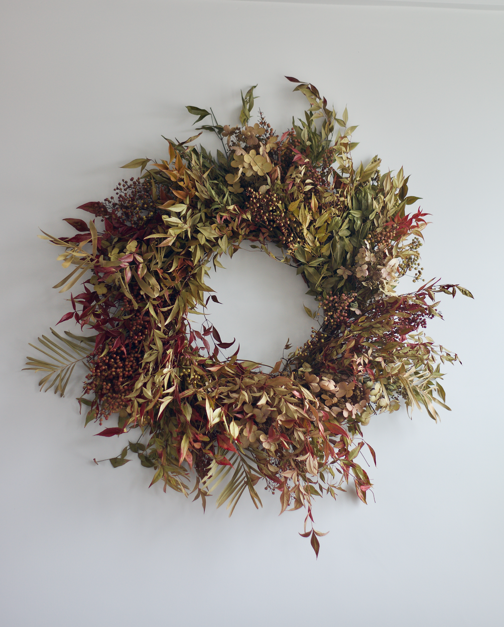 dried wreath - berry & fern